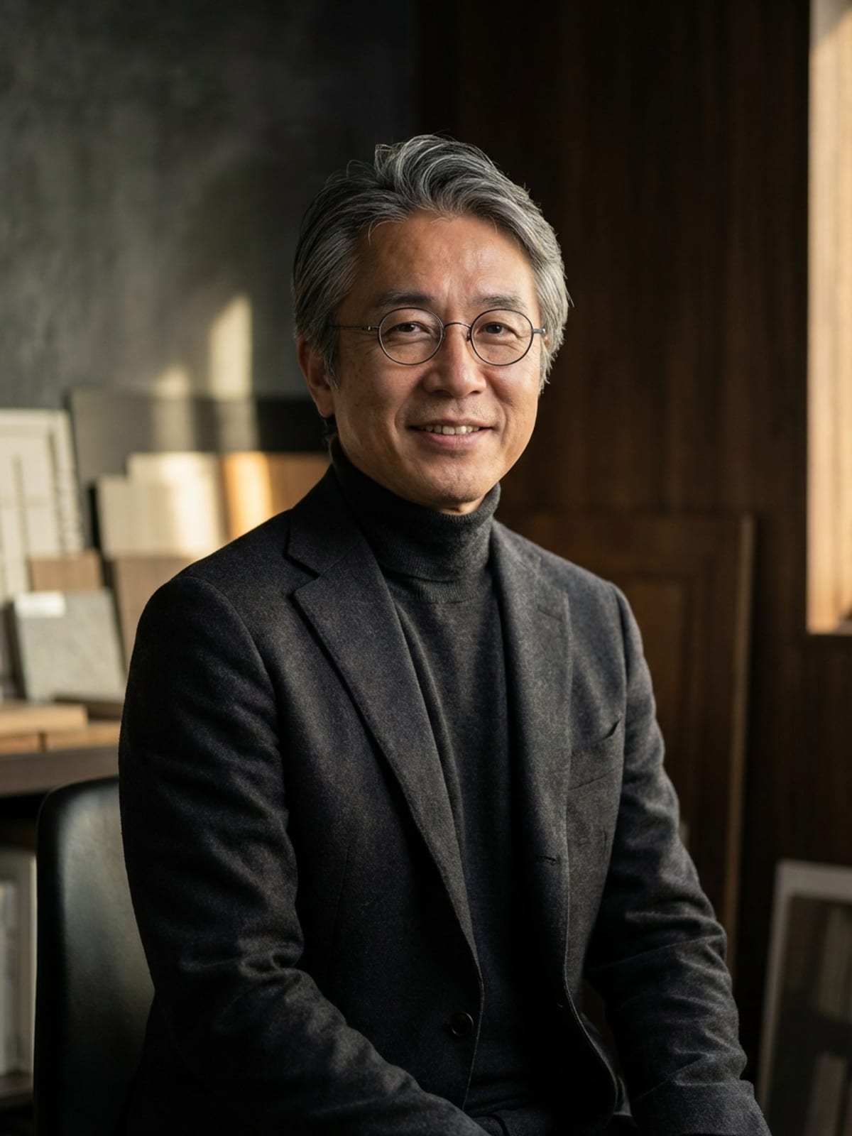 Portrait of Hiroshi Tanaka, Japanese designer specializing in Tables and Storage and Lighting
