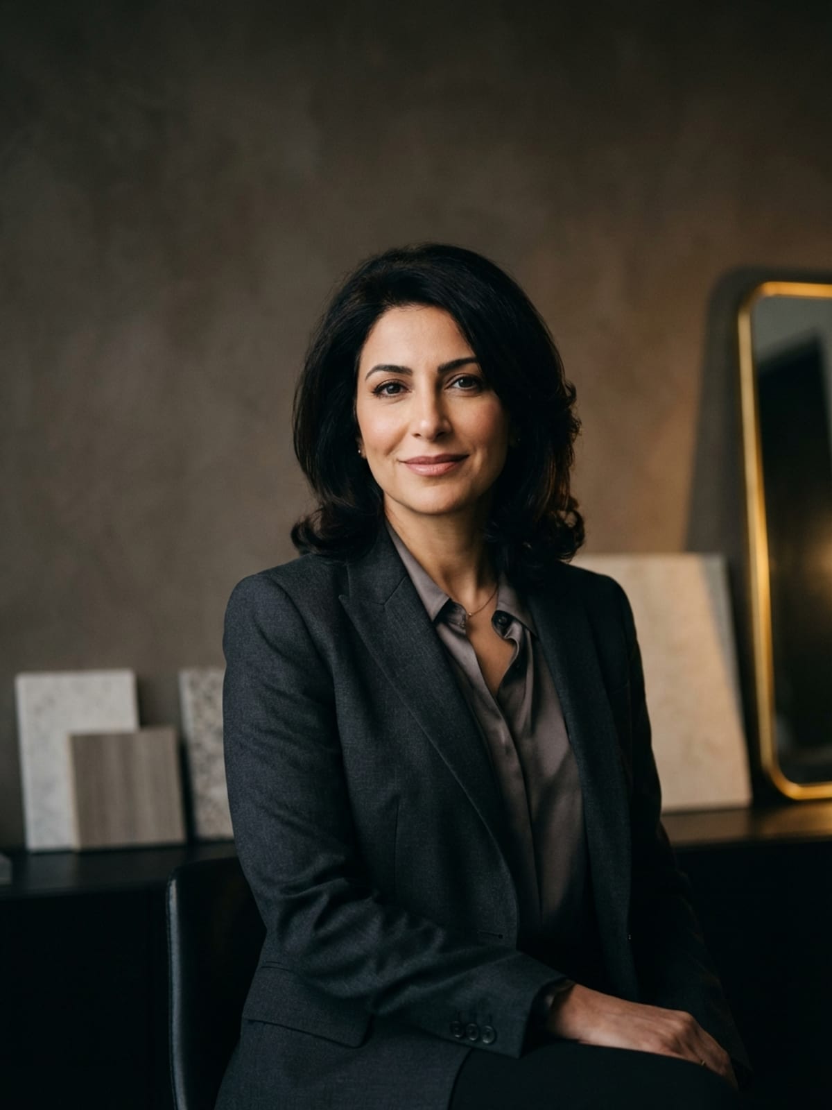 Portrait of Layla Al-Rashid, Lebanese designer specializing in Seating and Decorative Objects and Textiles