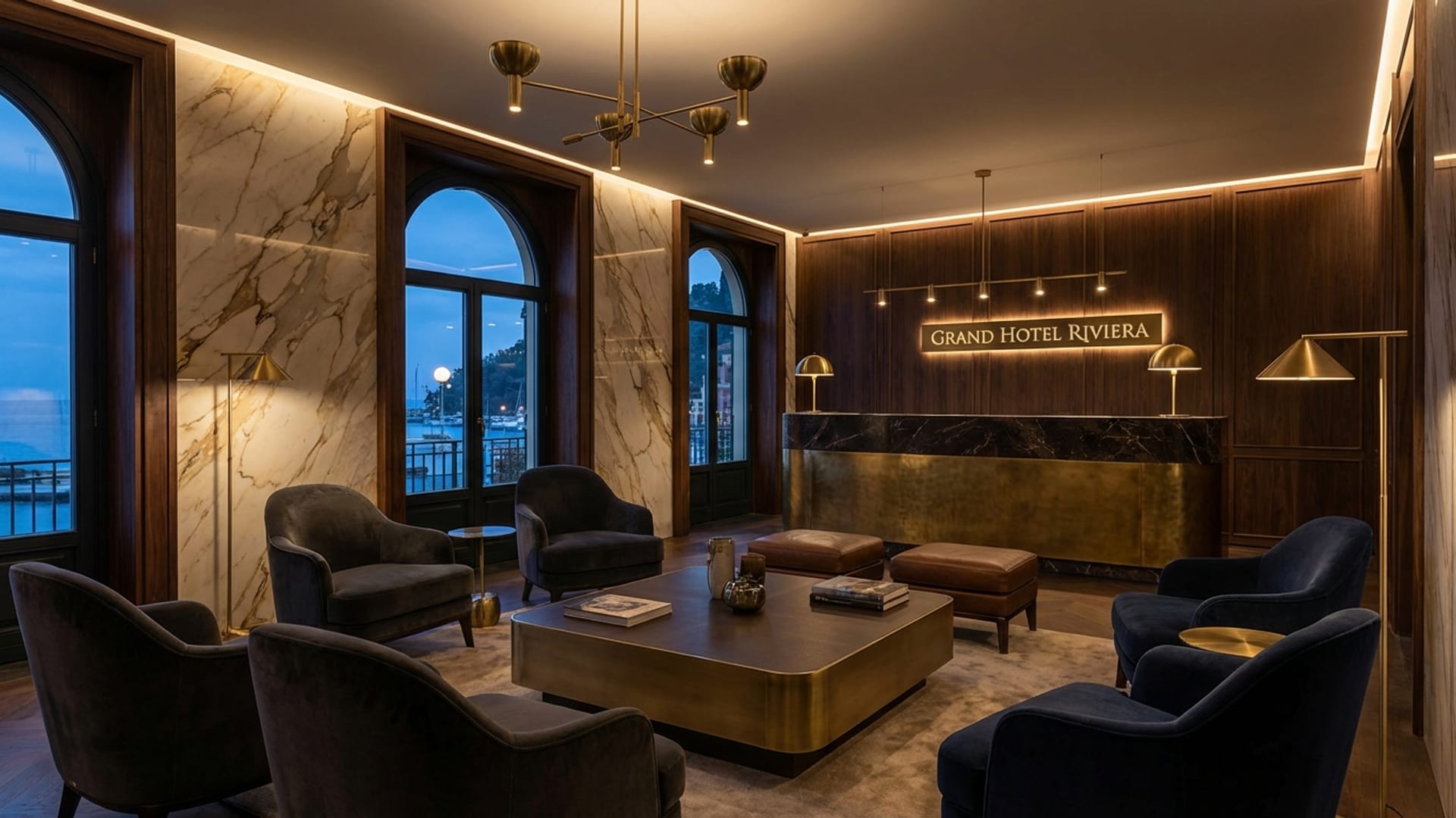 Grand Hotel Riviera - hospitality project in Portofino, Italy featuring Artisan Milano, Maison Élégance, Nordic Light